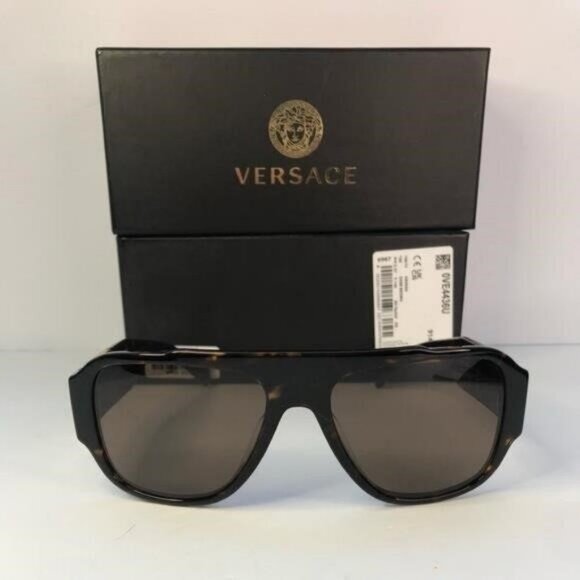 💯 - New Authentic Versace VE4436U Havana Dark Brown Sunglasses - Picture 11 of 12